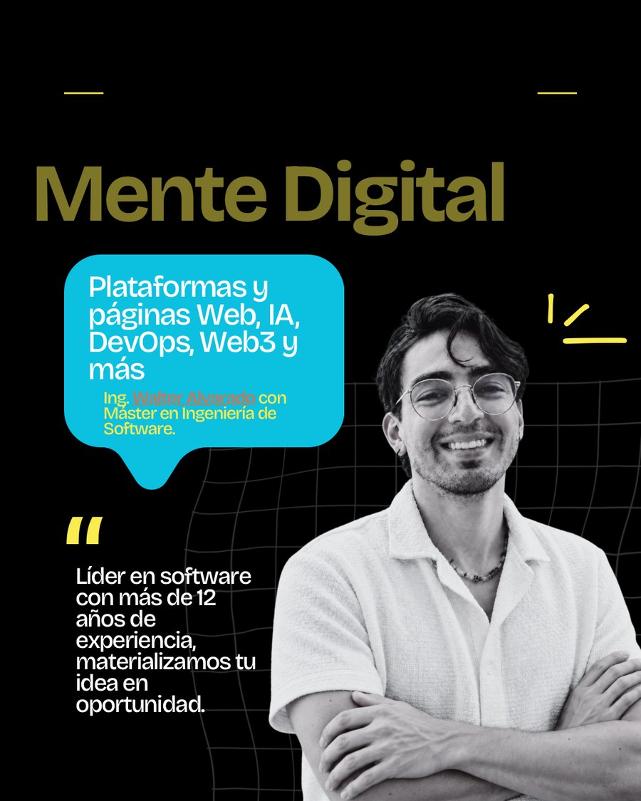 Ing. Walter Alvarado: mente digital de Pétalo, con más de 12 años de experiencia en software
